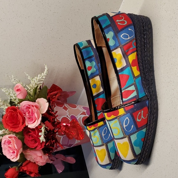 NWOT STUART WEITZMAN colorful loafers (sz 9.5) - Picture 2 of 8